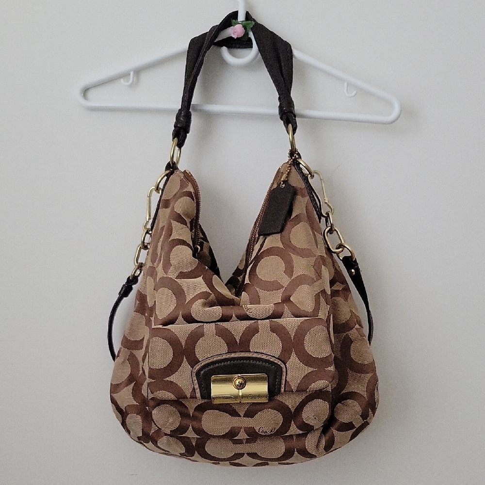 Coach Brown Signature Shoulder Bag